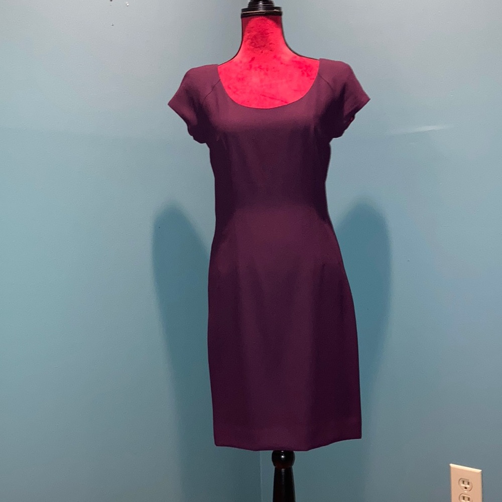 Ann Taylor Deep Burgandy Sheath Dress Size 4